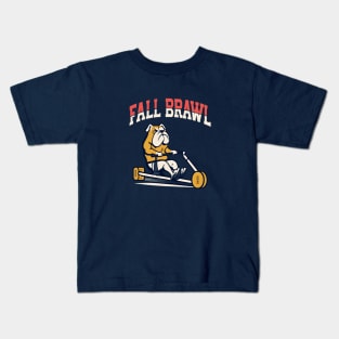 Fall Brawl Bulldog retro Kids T-Shirt